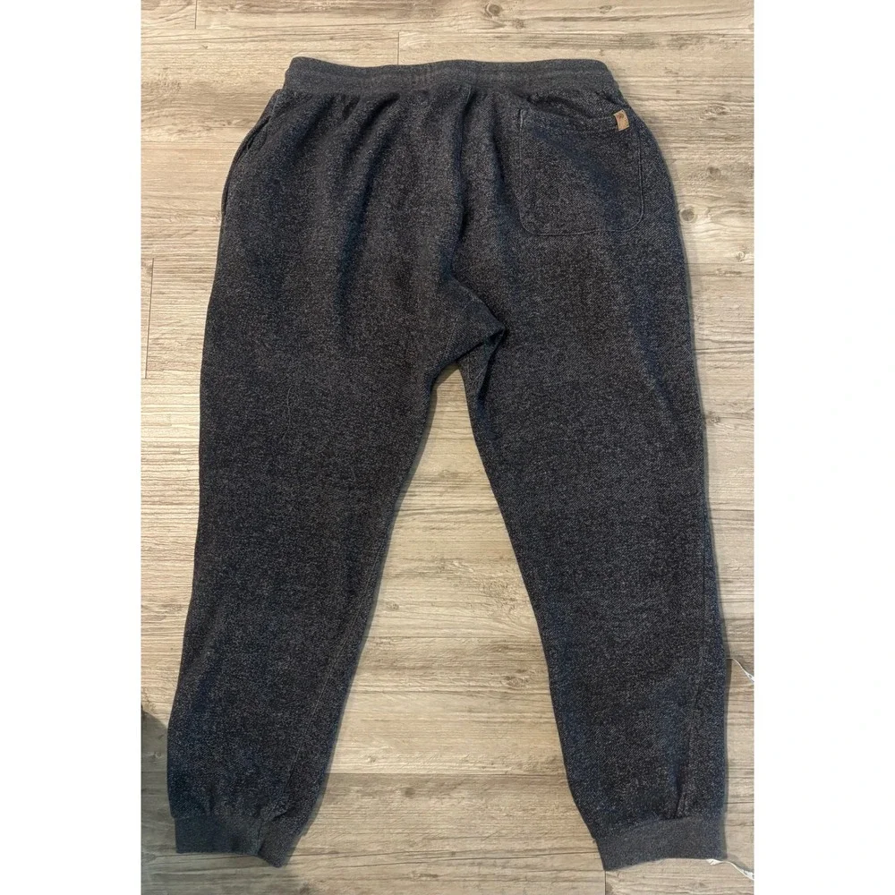 Tentree Mens XL Joggers Charcoal Grey Heather Sweatpants Cork Trim Drawstring